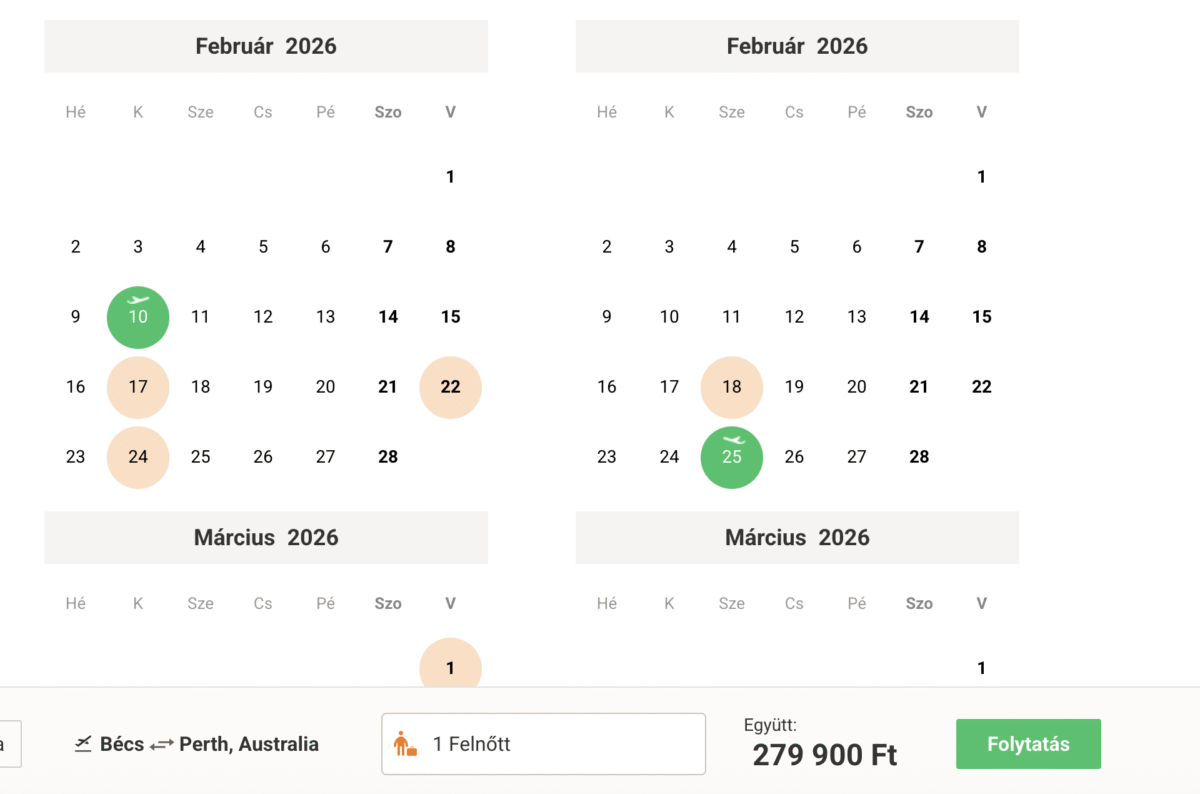 Olcsó repülőjegy Bécs Perth