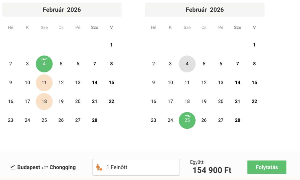 Akciós repólőjegy Kína