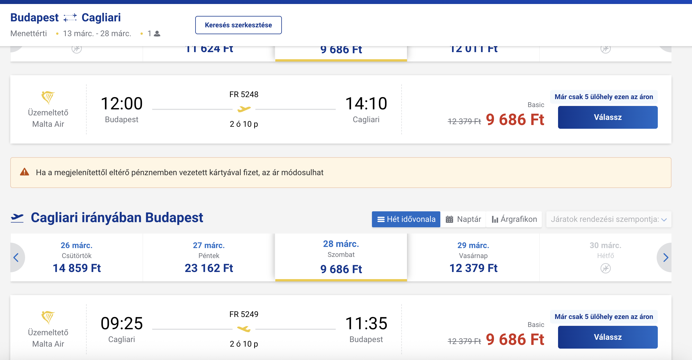 Szardinia olcsó repülőjegy