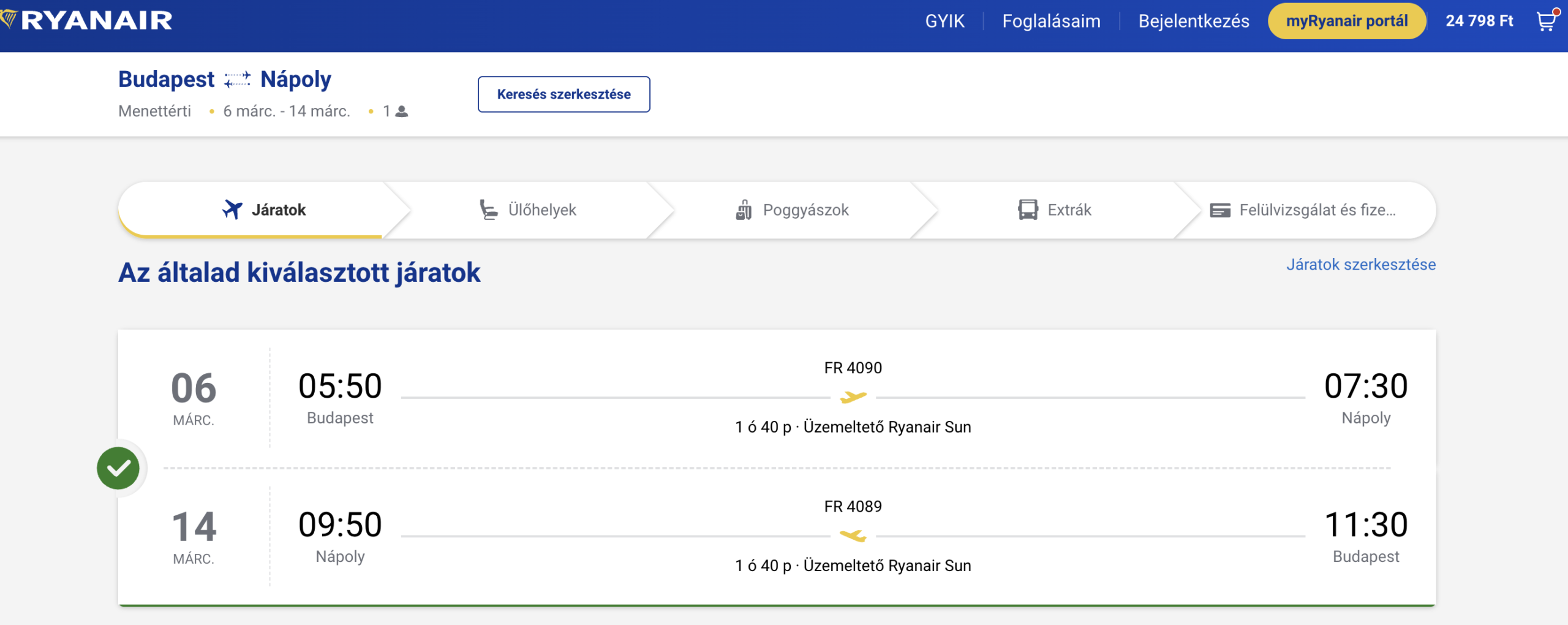 Nápoly olcsó repülőjegy