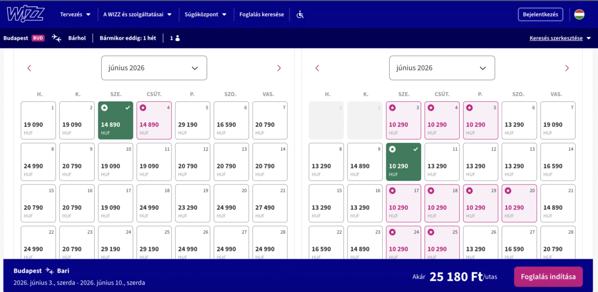 Bari repülőjegy olcsón