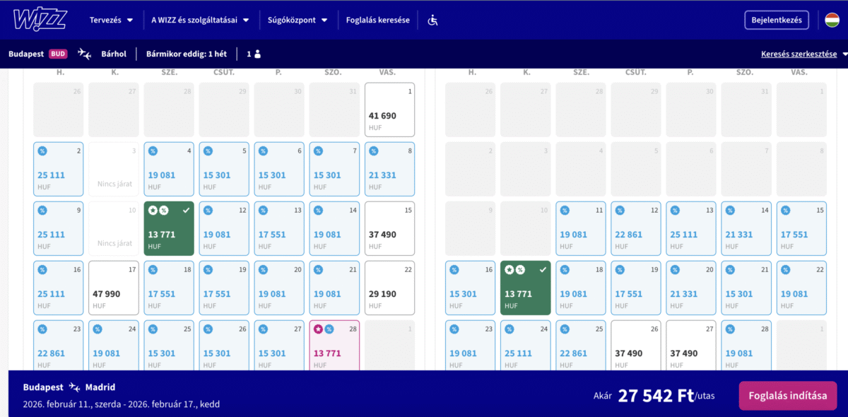 madrid olcsó repjegy