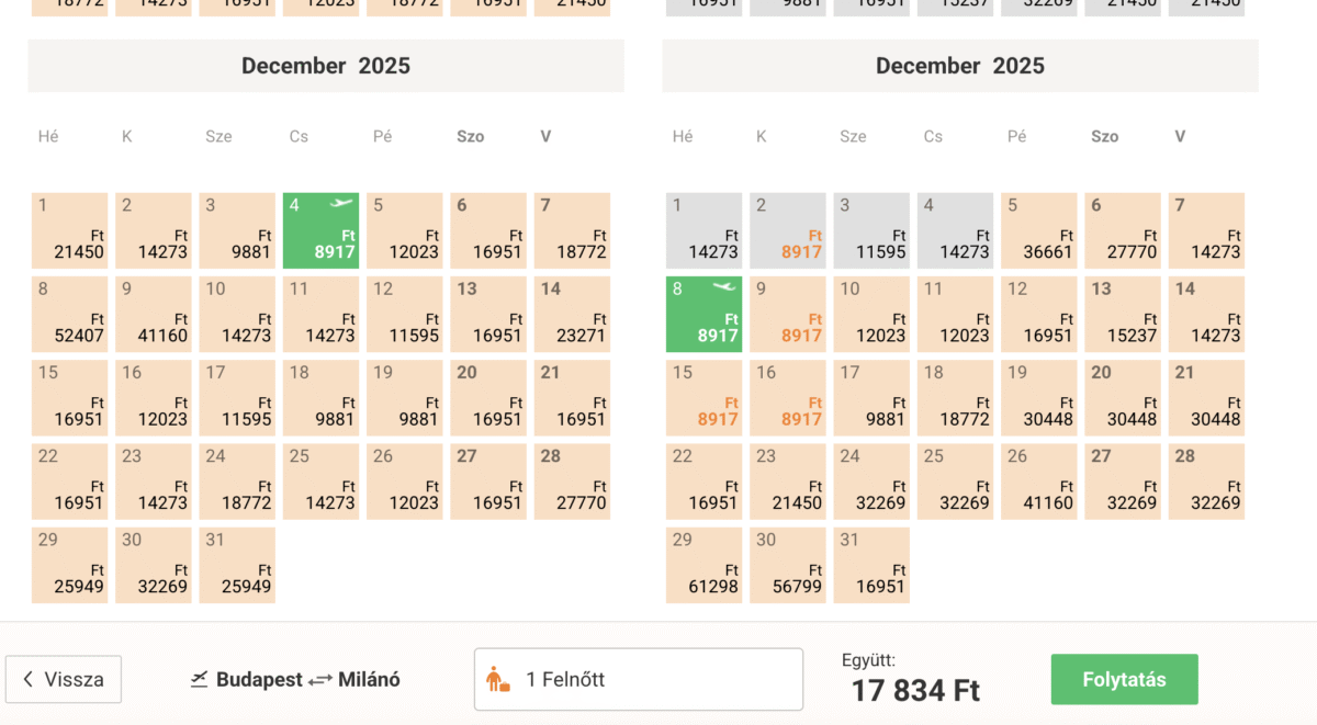 Olcsó repülőjegy Milánó