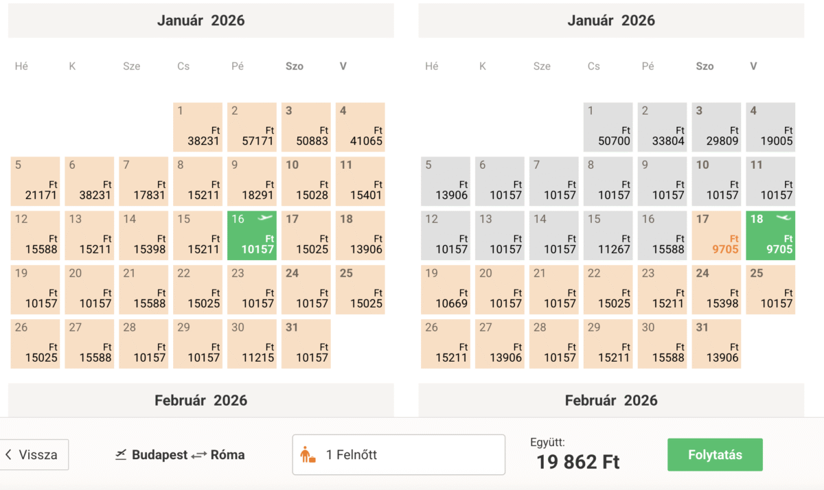 Róma olcsó repülőjegy