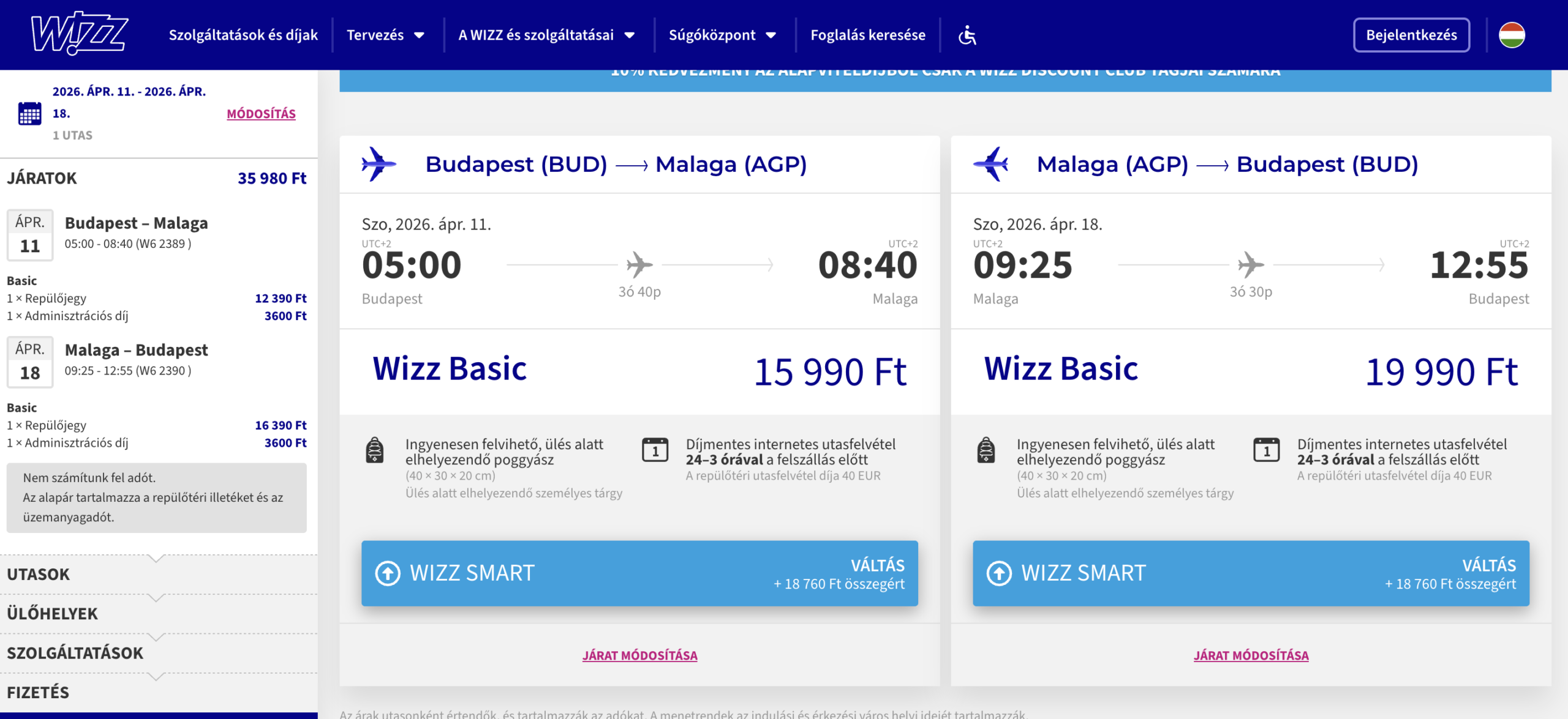 Akciós repülőjegy Malaga